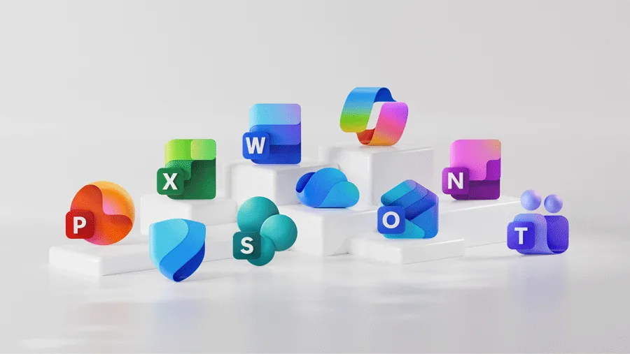 Microsoft 365 suite met apps voor mail, samenwerking en documenten